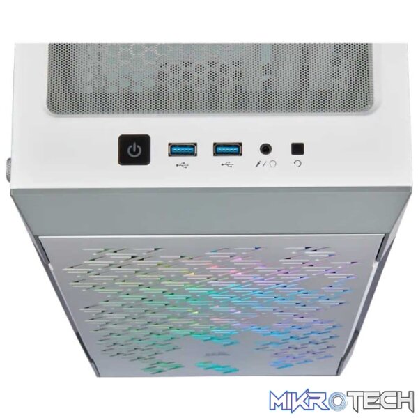 Corsair iCUE 220T White RGB Airflow Tempered Glass Mid-Tower Smart Case - Image 5